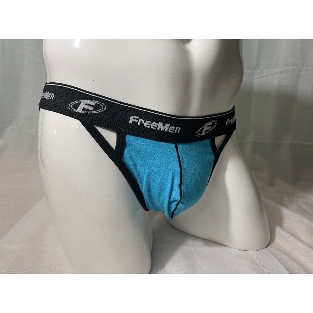 Freemen Blue & Black Jock Sz L SEXY Mens Gay Underwear